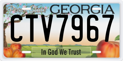 GA license plate CTV7967