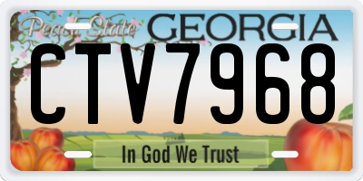GA license plate CTV7968