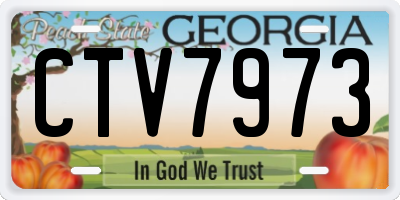 GA license plate CTV7973