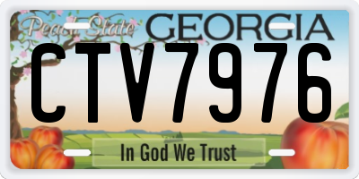 GA license plate CTV7976