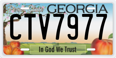 GA license plate CTV7977
