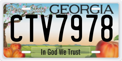 GA license plate CTV7978