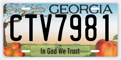 GA license plate CTV7981