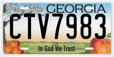 GA license plate CTV7983
