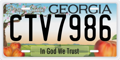 GA license plate CTV7986