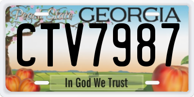 GA license plate CTV7987