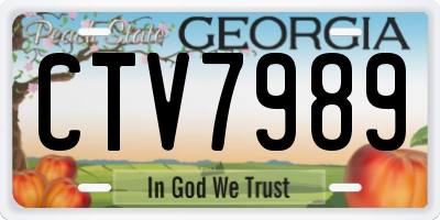 GA license plate CTV7989
