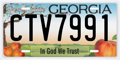 GA license plate CTV7991
