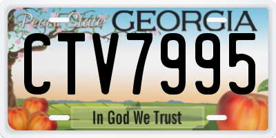 GA license plate CTV7995