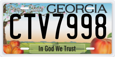 GA license plate CTV7998