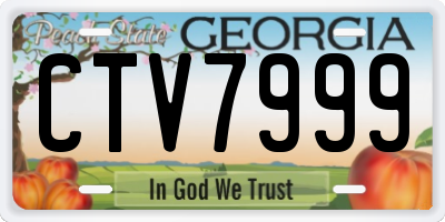 GA license plate CTV7999