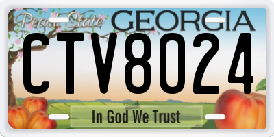 GA license plate CTV8024
