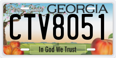 GA license plate CTV8051