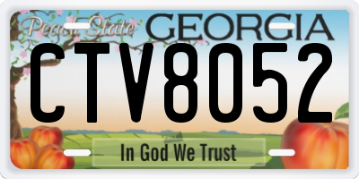 GA license plate CTV8052