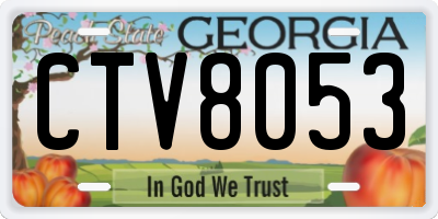 GA license plate CTV8053