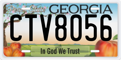 GA license plate CTV8056