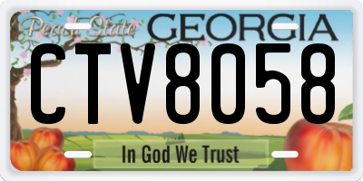 GA license plate CTV8058