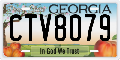 GA license plate CTV8079