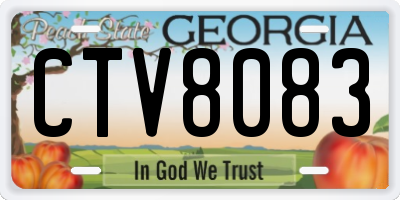 GA license plate CTV8083