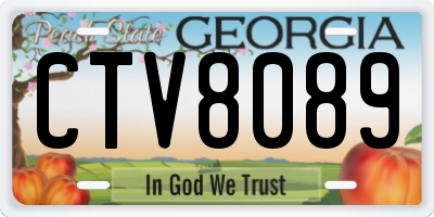 GA license plate CTV8089