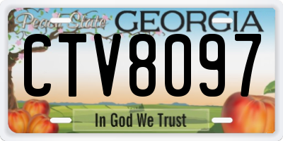 GA license plate CTV8097