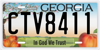 GA license plate CTV8411