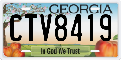 GA license plate CTV8419