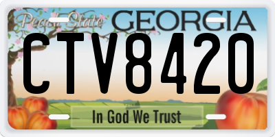 GA license plate CTV8420