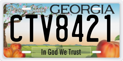 GA license plate CTV8421