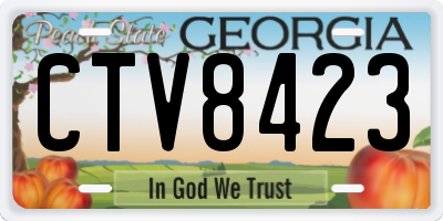 GA license plate CTV8423