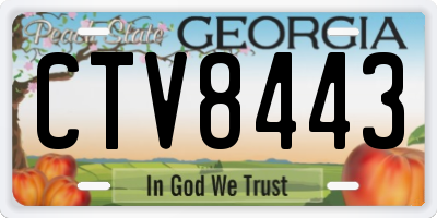 GA license plate CTV8443