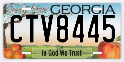 GA license plate CTV8445