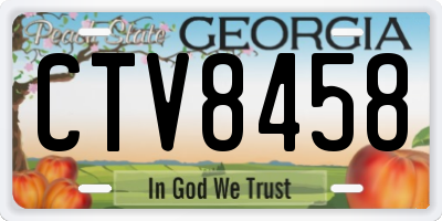 GA license plate CTV8458