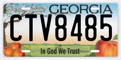 GA license plate CTV8485
