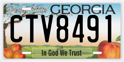 GA license plate CTV8491