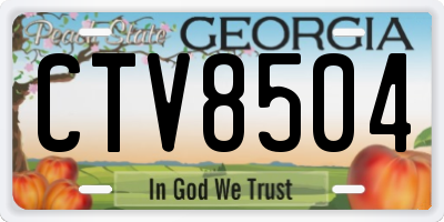 GA license plate CTV8504