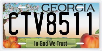 GA license plate CTV8511