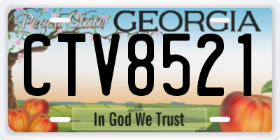 GA license plate CTV8521