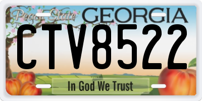 GA license plate CTV8522