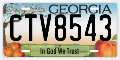 GA license plate CTV8543