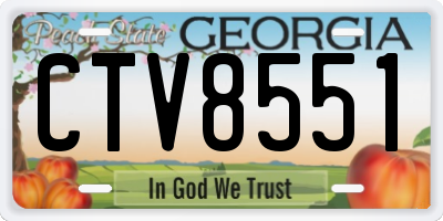 GA license plate CTV8551