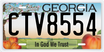 GA license plate CTV8554