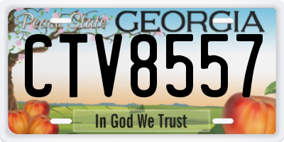 GA license plate CTV8557