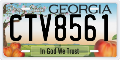 GA license plate CTV8561