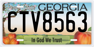 GA license plate CTV8563