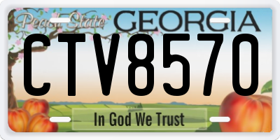 GA license plate CTV8570
