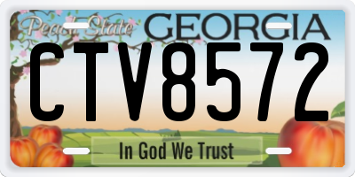 GA license plate CTV8572