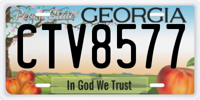 GA license plate CTV8577