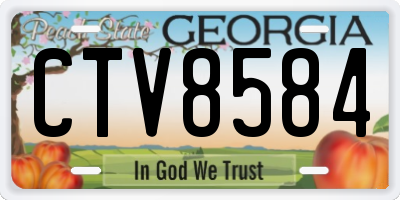 GA license plate CTV8584