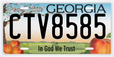 GA license plate CTV8585